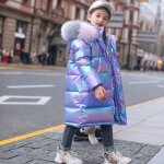 Doudoune fille - ecelen - 2022 - blanc chaud en duvet de canard - violet - coupe - vent