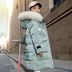 Doudoune fille - ecelen - capuche paissie - coton impermable - hiver 2022