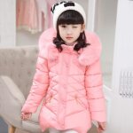 Doudoune fille - leoclotho - rose - chaude - À capuche - hiver Doudoune fille - leoclotho - rose - chaude - À capuche - hiver