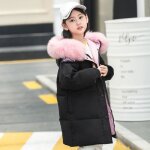 Doudoune fille - leoclotho - veste chaude mi - longue à capuche - polyester - duvet et plume blanche ... Doudoune fille - leoclotho - veste chaude mi - longue à capuche - polyester - duvet et plume blanche ...