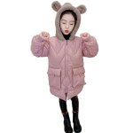 Doudoune fillemi long doudoune bebe fille avec capuche avec zipp doudoune enfant en duvet chaud en automne ...