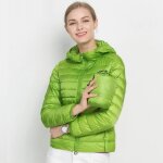 Doudoune - funmoon - femmes - courte - capuche - 90% duvet - hiver - vert