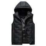 Doudoune gilet homme sans manches funmoon - noir - paissir mode slim - fermeture clair