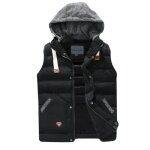 Doudoune gilet sans manches s - funmoon - noir - homme - 100% polyester - fermeture clair