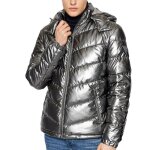 Doudoune guess homme classic silver argent synthétique Doudoune guess homme classic silver argent synthétique