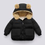 Doudoune hiver enfant noir - funmoon - veste polaire en polyester - fermeture à glissière Doudoune hiver enfant noir - funmoon - veste polaire en polyester - fermeture à glissière