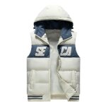 Doudoune hiver homme capuche veste sans manches chaude couleur contraste pour automne - hiver - blanc ... Doudoune hiver homme capuche veste sans manches chaude couleur contraste pour automne - hiver - blanc ...