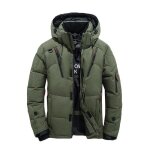 Doudoune hiver homme col montant casual mode manteau avec capot amovible Doudoune hiver homme col montant casual mode manteau avec capot amovible