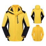 Doudoune homme 2 en 1 impermable jaune - funmoon