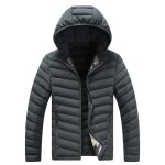 Doudoune homme a capuche amovible col montant manches longues poignet élastiqué chaud hiver - vert Doudoune homme a capuche amovible col montant manches longues poignet élastiqué chaud hiver - vert