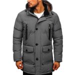 Doudoune hommedoudoune à capuche amovibledoudoune dhiver pour homme(s - xxxl) - gris Doudoune hommedoudoune à capuche amovibledoudoune dhiver pour homme(s - xxxl) - gris