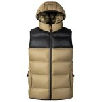 Doudoune homme capuche amovible sans manches hiver veste chaude couleur contraste pour automne - hiver ...