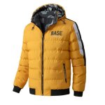 Doudoune homme a capuche rversible epais chaude automne hiver bicolore - jaune