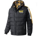 Doudoune homme a capuche rversible epais chaude automne hiver bicolore - noir
