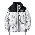 Doudoune homme col montant manches longues poignet �lastiqu� epais chaud hiver imprim�