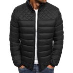 Doudoune homme de marque courte col standup doudoune paississant doudoune homme chaude en cottonnoir ...