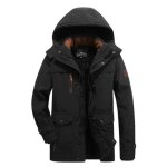 Doudoune homme droit imperméable funmoon - noir - 75% coton Doudoune homme droit imperméable funmoon - noir - 75% coton