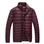 Doudoune homme - ecelen - légère à col montant - coupe slim - chaude - rouge Doudoune homme - ecelen - légère à col montant - coupe slim - chaude - rouge