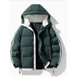 Doudoune hommes funmoon - vert - capuche - automne hiver - couche paisse