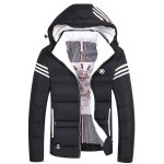 Doudoune homme funmoon - veste en coton rembourr noir avec fermeture clair