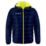 Doudoune - givova - olanda - bleu navy / amarillo fluo - 100% polyester - homme adulte