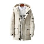 Doudoune homme grande taille À capuche chaud epais - funmoon - hiver - blanc - polyester Doudoune homme grande taille À capuche chaud epais - funmoon - hiver - blanc - polyester