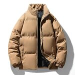 Doudoune homme hiver chaude col montant grande taille casual veste epaisse confortable couleur unie - ... Doudoune homme hiver chaude col montant grande taille casual veste epaisse confortable couleur unie - ...