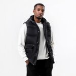 Doudoune homme hiver col montant a capuche sans manche fermeture zippée epaisse chaude - noir Doudoune homme hiver col montant a capuche sans manche fermeture zippée epaisse chaude - noir