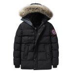 Doudoune hommes hiver long chaud avec capuche - cardigan ajust capuche - noir - jz647