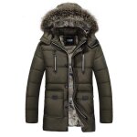 Doudoune homme hiver marque - marron - leoclotho - manteau veste parka coat - 100% coton - fermeture