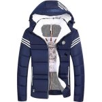 Doudoune hommes - � imprim� �paississant � capuche - pm67 - bleu