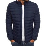 Doudoune homme légère et fine - marque - modèle - col montant - 90% duvet - bleu marine Doudoune homme légère et fine - marque - modèle - col montant - 90% duvet - bleu marine