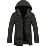 Doudoune homme - leoclotho - �paississant � capuche detachable - doudoune mi - longue - plus de velours ...