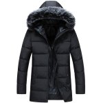 Doudoune homme - leoclotho - noir - fermeture �clair - manches longues - 100% polyester