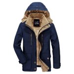 Doudoune chauffante hommes hiver cardigan coupe ample à capuche plus velours jz641 bleu Doudoune chauffante hommes hiver cardigan coupe ample à capuche plus velours jz641 bleu