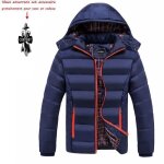 Doudoune hommes de marque luxe en paississant hiver  capuche de velours vtement masculin xg820a4 bleu ...