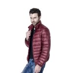 Doudoune hommedoudoune manches longues col montant avec zipp�mi saison veste en duvet chaud en automne ...