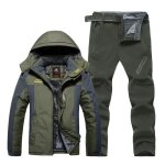 Doudoune homme - mobigarlan - veste de ski imperméable - vert - coupe - vent - capuche Doudoune homme - mobigarlan - veste de ski imperméable - vert - coupe - vent - capuche