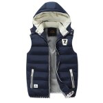 Doudoune hommedoudoune sans manche col montant avec zippveste en duvet  capuchon chaud en automne et ...