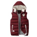 Doudoune hommedoudoune sans manche col montant avec zippveste en duvet  capuchon chaud en automne et ...
