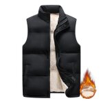 Doudoune homme sans manches doublée polaire automne hiver casual veste chaude epaisse col montant couleur ... Doudoune homme sans manches doublée polaire automne hiver casual veste chaude epaisse col montant couleur ...