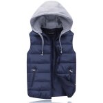 Doudoune hommesans manche doudoune femme avec capucheveste en duvet poches multiples en automne et hiver ...