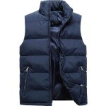 Doudoune homme sans manches funmoon - bleu fonc - 100% polyester - fermeture clair