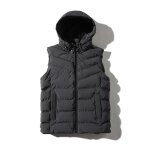 Doudoune homme sans manches hiver  capuche couleur unie - funmoon - automne