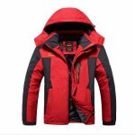 Doudoune hommes veste de ski impermable de montagne manteau extrieur en polaire coupe - vent avec capuche ...