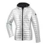 Doudoune jott carla junior - argent - col capuche - manches longues - fermeture  glissire
