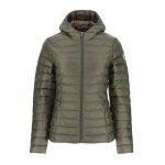 Doudoune femme jott cloe noos - vert - fermeture zippe - poches invisibles