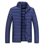 Doudoune lgre homme - insfity - automno et hiver - col montant - bleu marine