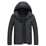 Doudoune légère homme - insfity - automno et hiver - noir - col montant - duvet de canard Doudoune légère homme - insfity - automno et hiver - noir - col montant - duvet de canard