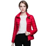 Doudoune light femme lumire couleur unie doudoune courte femme lgreautomne - hiver - rouge